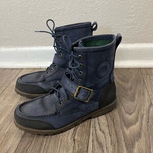 Ralph Lauren Lace Up Leather Boots For Men